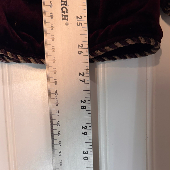 VTG Miss Accent Act III Velvet Blazer Jacket Burgundy Maroon Gold Rope Trim - Picture 9 of 10